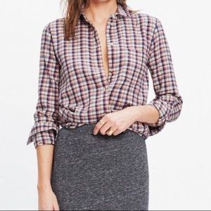 Madewell Flannel Slim Boyfriend Shirt